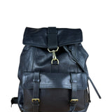 Coach black Leather Backpack