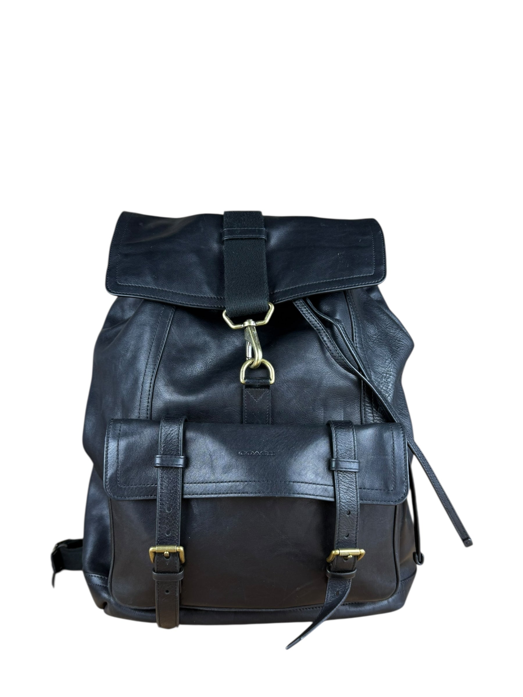 Coach black Leather Backpack
