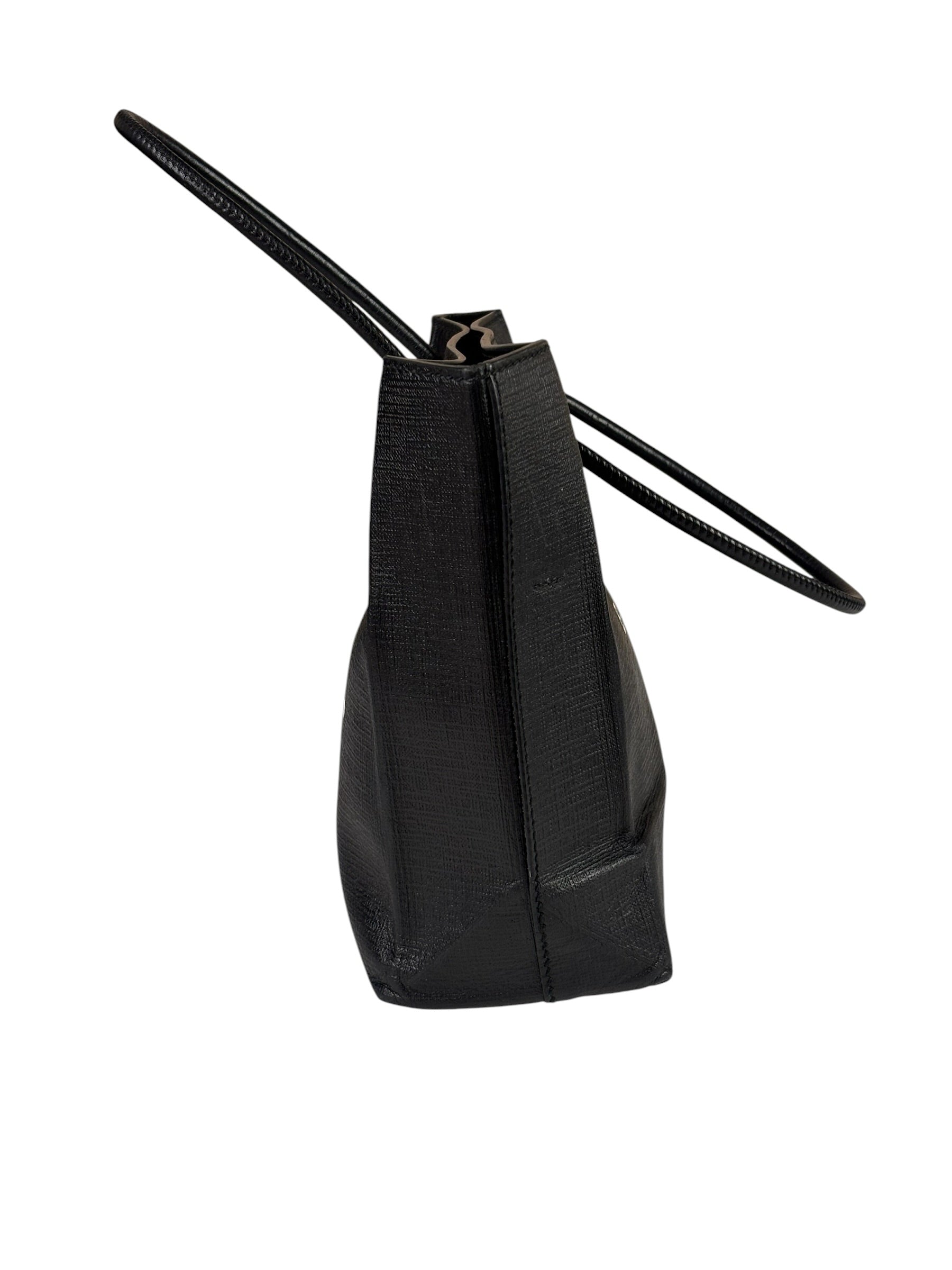 Balenciaga Black Leather Small Shopping Two-Way Tote