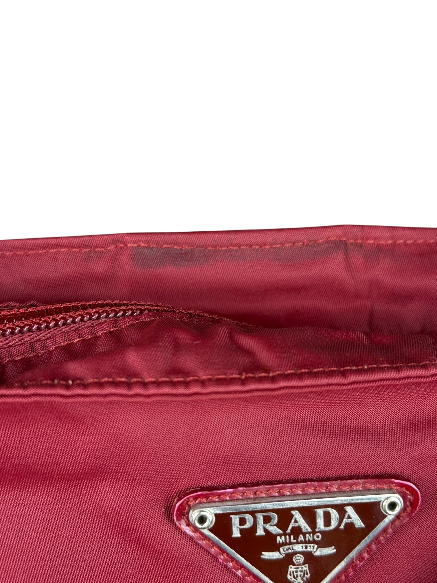 Prada Nylon Crossbody Bag Red