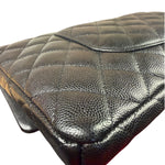Chanel Black Caviar Quilted Flap Clutch Bag 2019