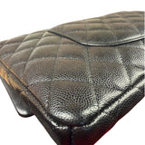 Chanel Black Caviar Quilted Flap Clutch Bag 2019