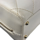 Chanel White CC Lambskin Wild Stitch Handbag 2003