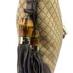 Gucci Brown Leather Trim Jackie 1961 Hobo Bag