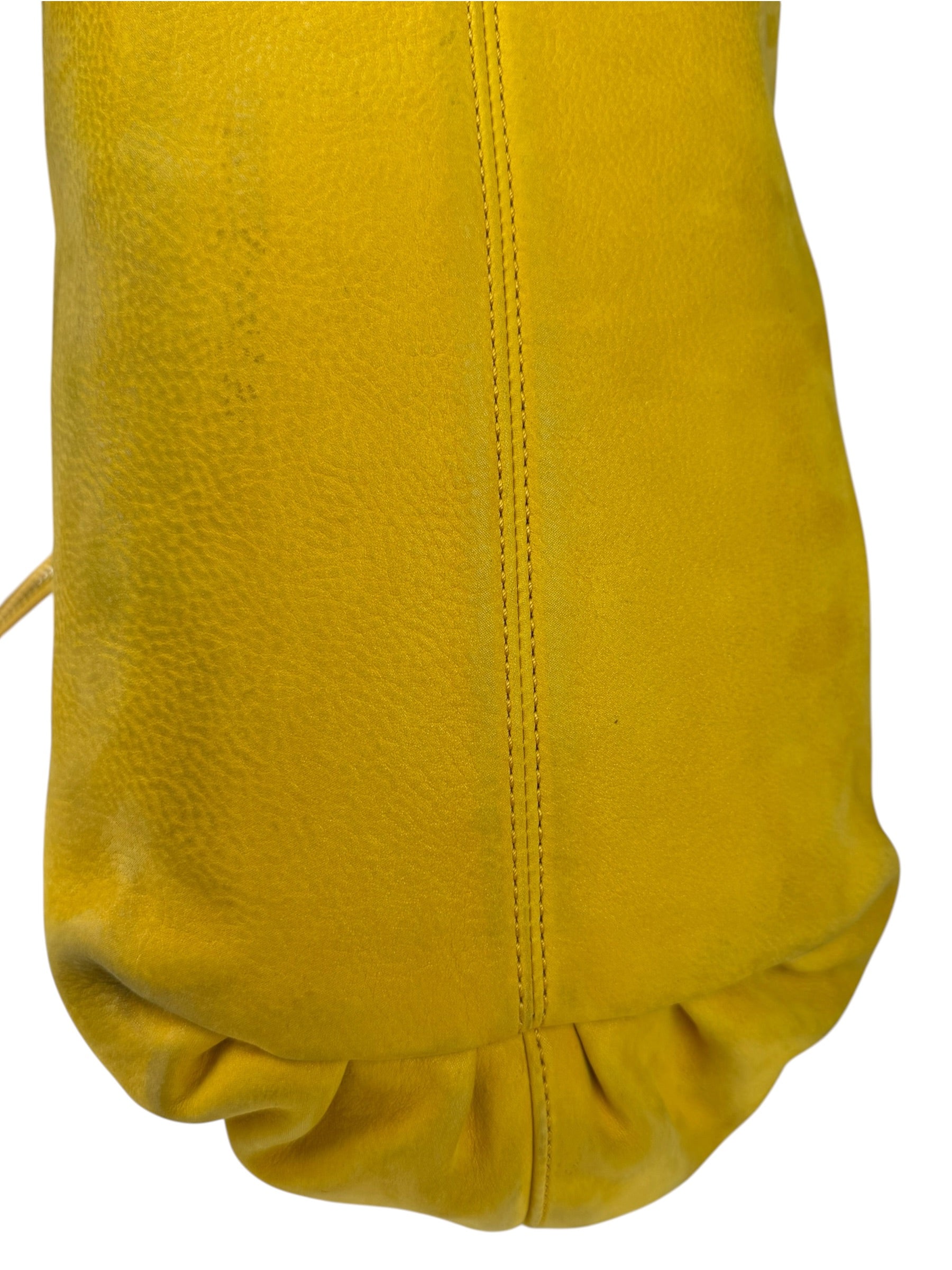 Fendi Yellow Leather Shoulder Bag