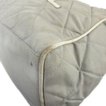 Chanel Vintage Grey Quilted Woven Sports Line Canvas Bowler Bag  2001