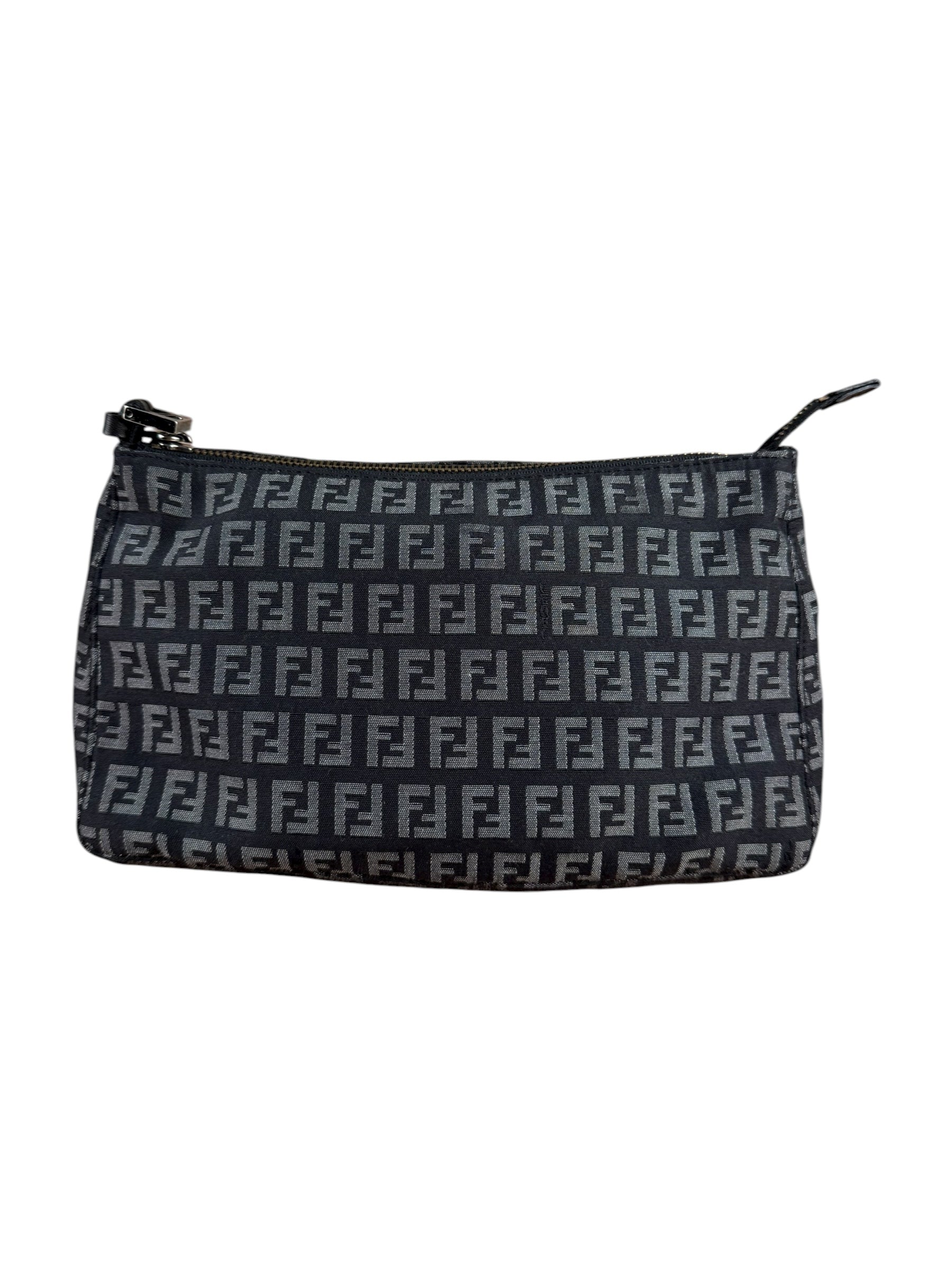 Fendi Black Zucca Vintage Pouch