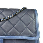 Chanel Paris-Salzburg Blue Bicolor Quilted Flap Bag 2014