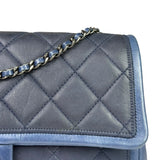Chanel Paris-Salzburg Blue Bicolor Quilted Flap Bag 2014