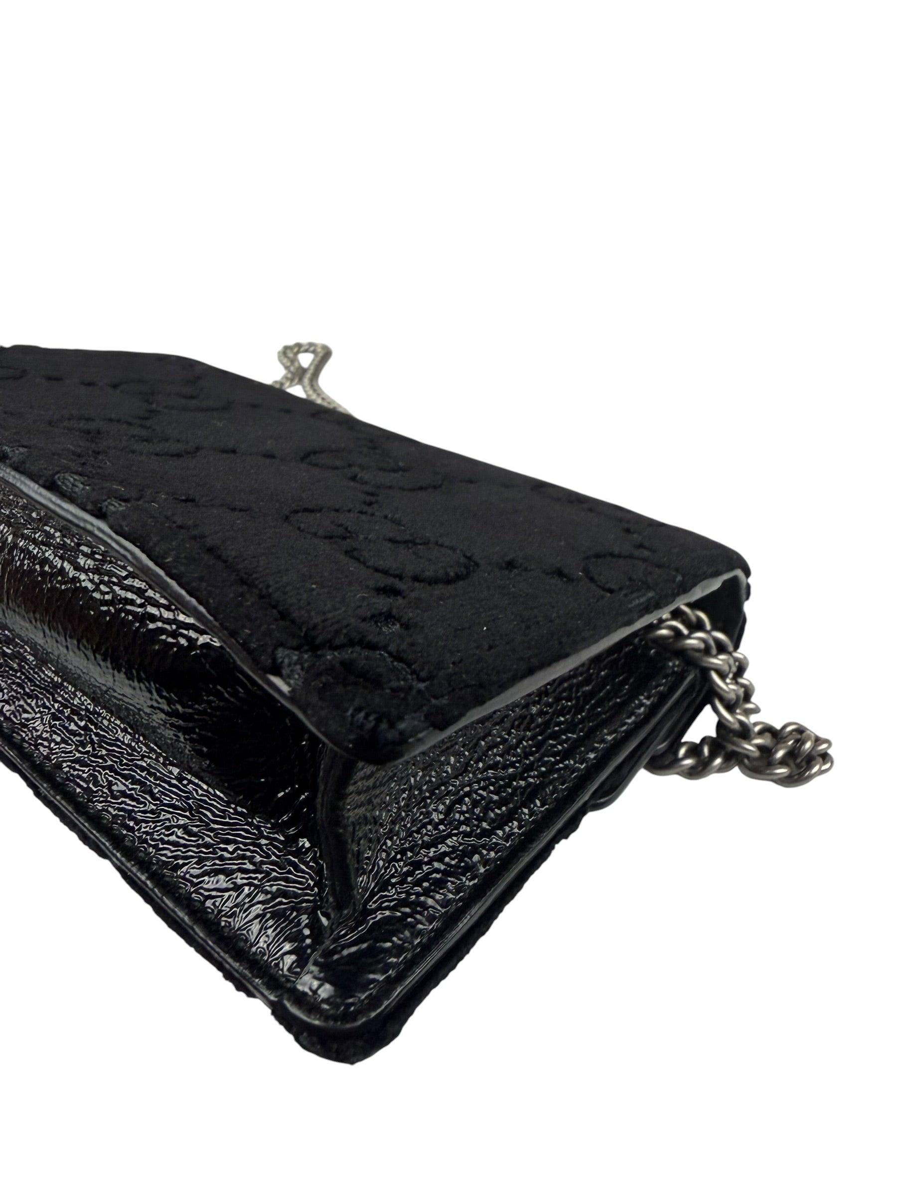 Gucci Black Velvet Dionysus Mini Crossbody Bag