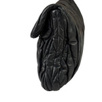 Miu Miu Black Leather Matelasse Shoulder Bag
