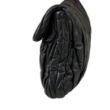 Miu Miu Black Leather Matelasse Shoulder Bag