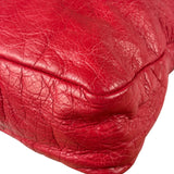 Balenciaga Red Leather Motocross City Two-Way Bag
