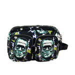 Prada Multicolor Nylon Leather Trim Frankenstein Print Pouch