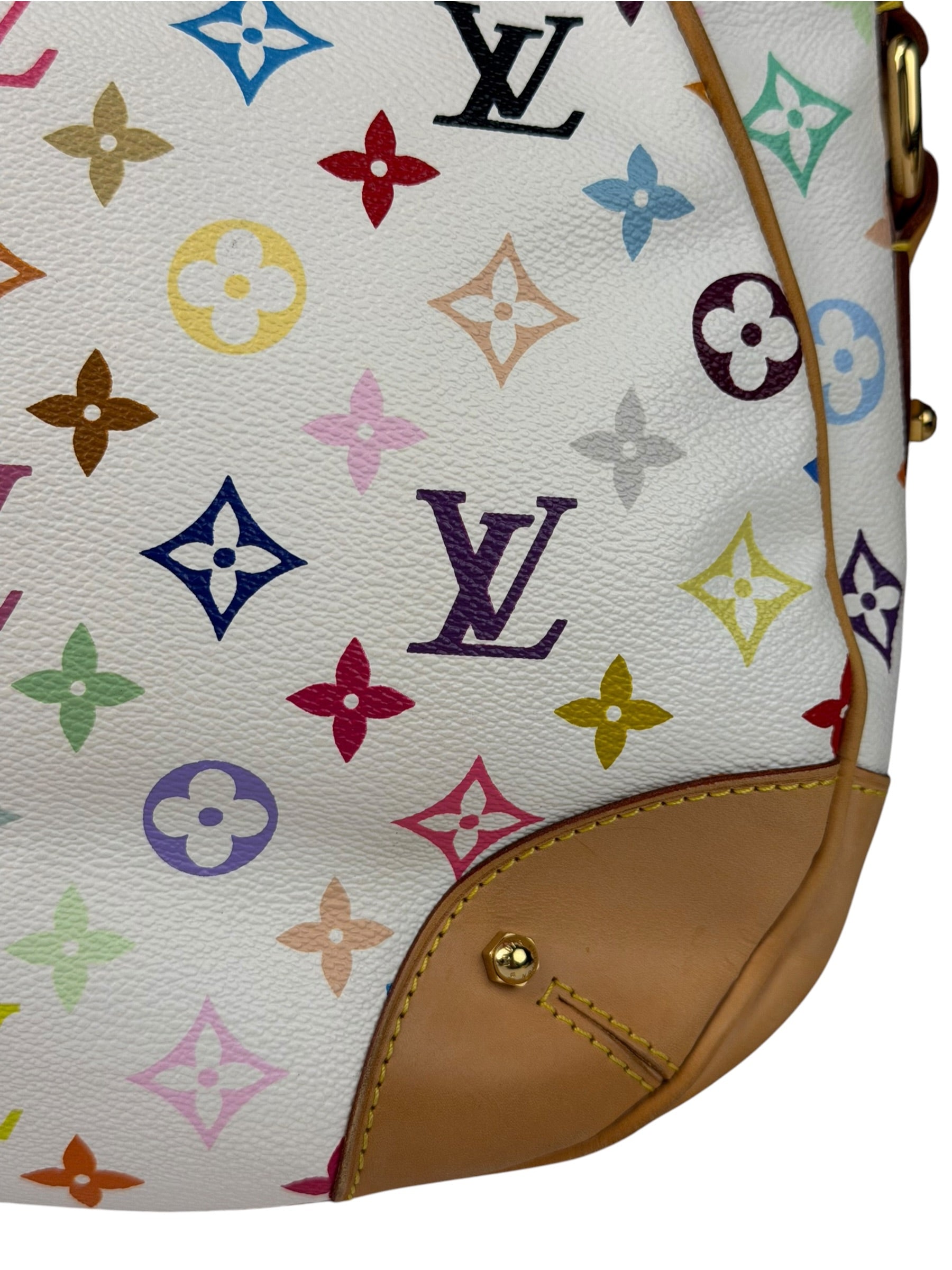 Louis Vuitton White Murakami Greta Hobo Shoulder Bag
