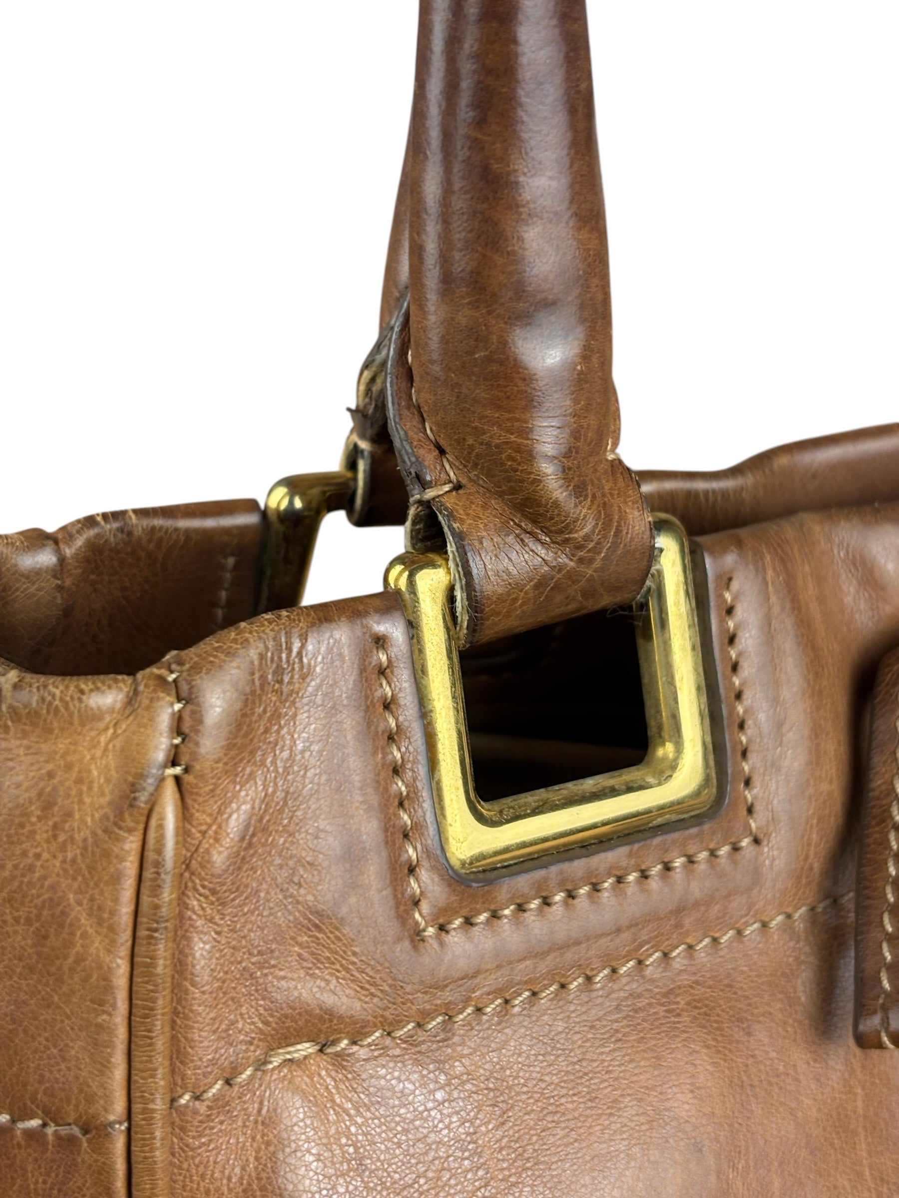 Prada Brown Leather 2Way Bag