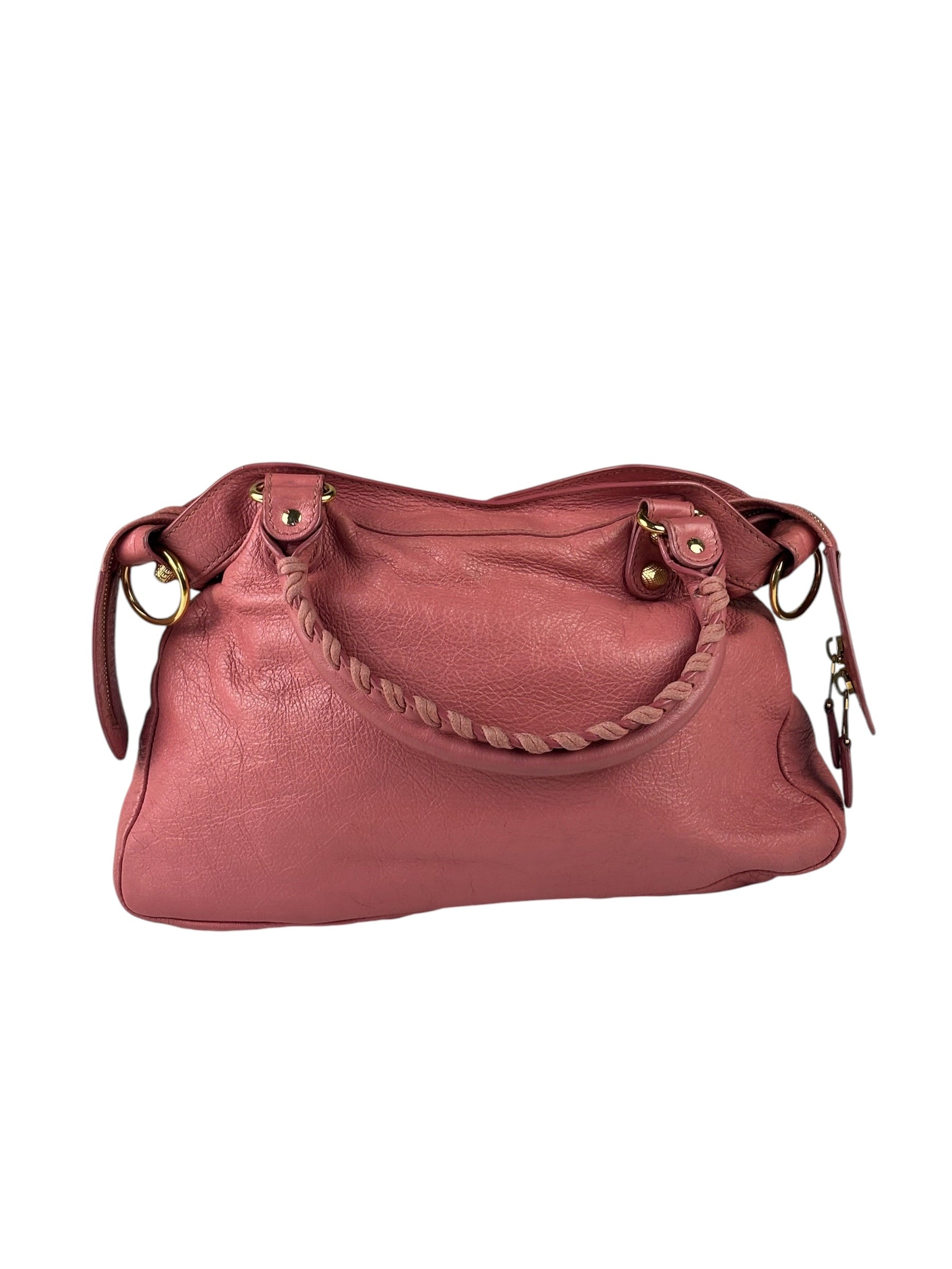 Balenciaga Pink Lambskin Velo Moto Two-Way Bag