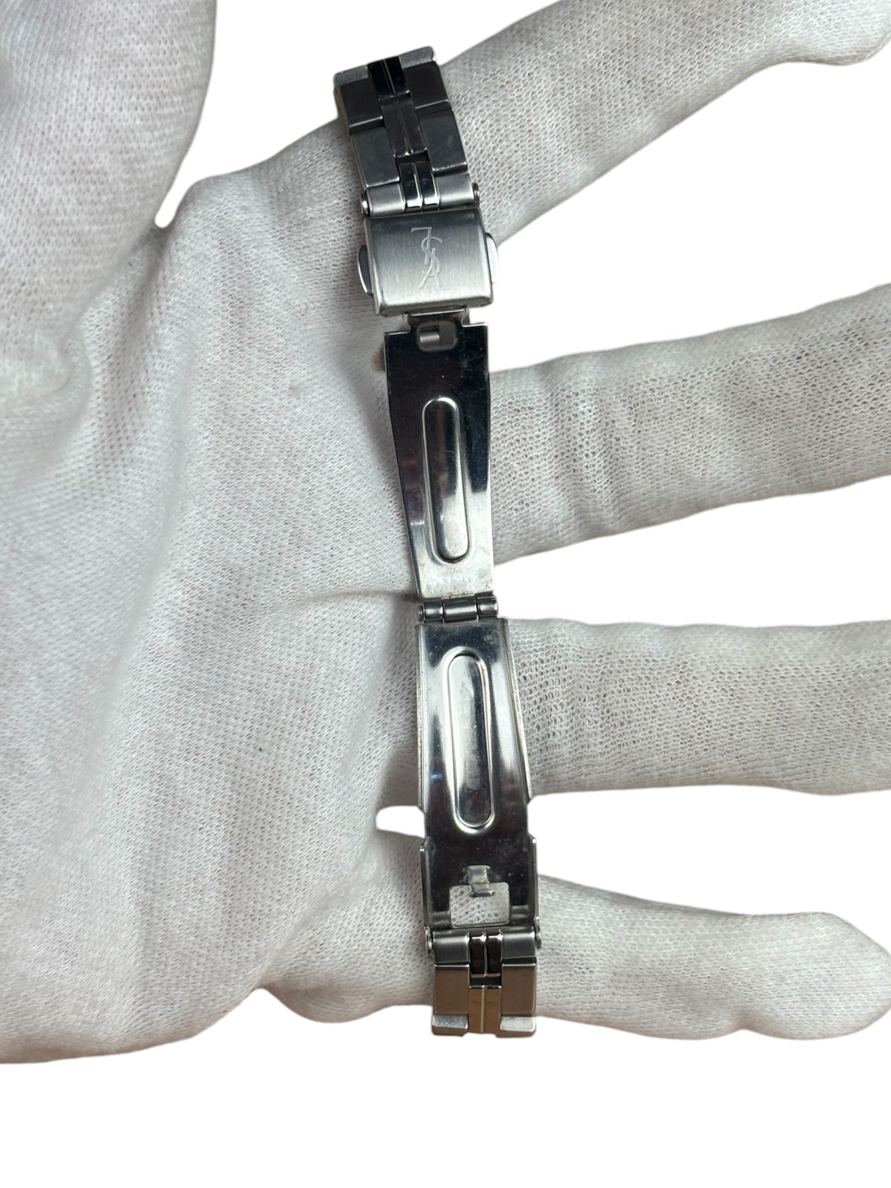 YSL Blue Circle Dial Stainless Band