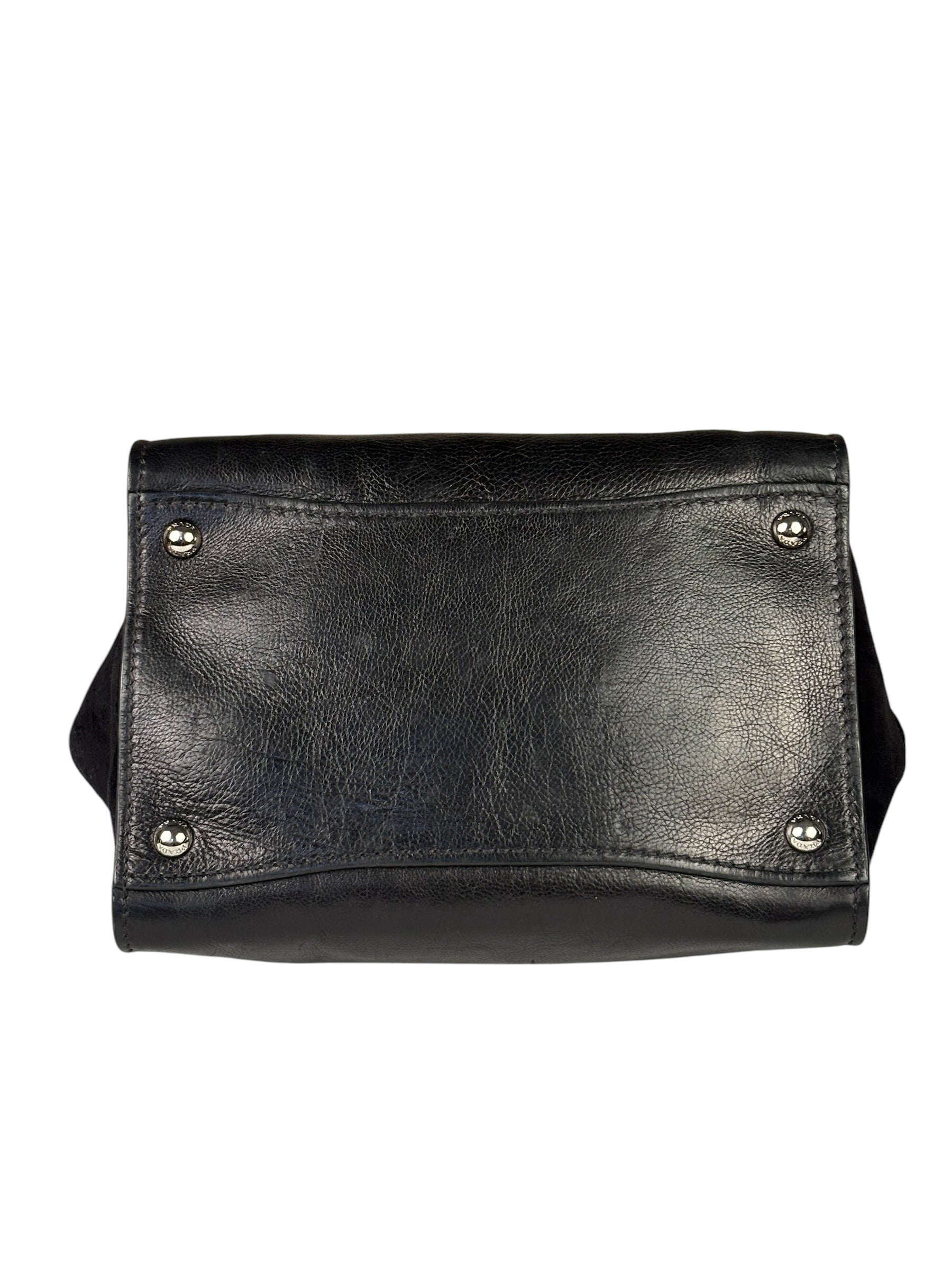 Prada Black Leather/Suede Shoulder Bag