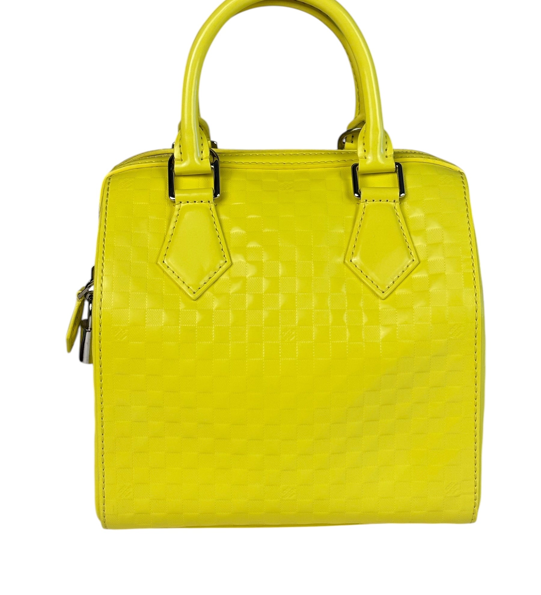 Louis Vuitton Yellow Damier Facette Cube Speedy 20