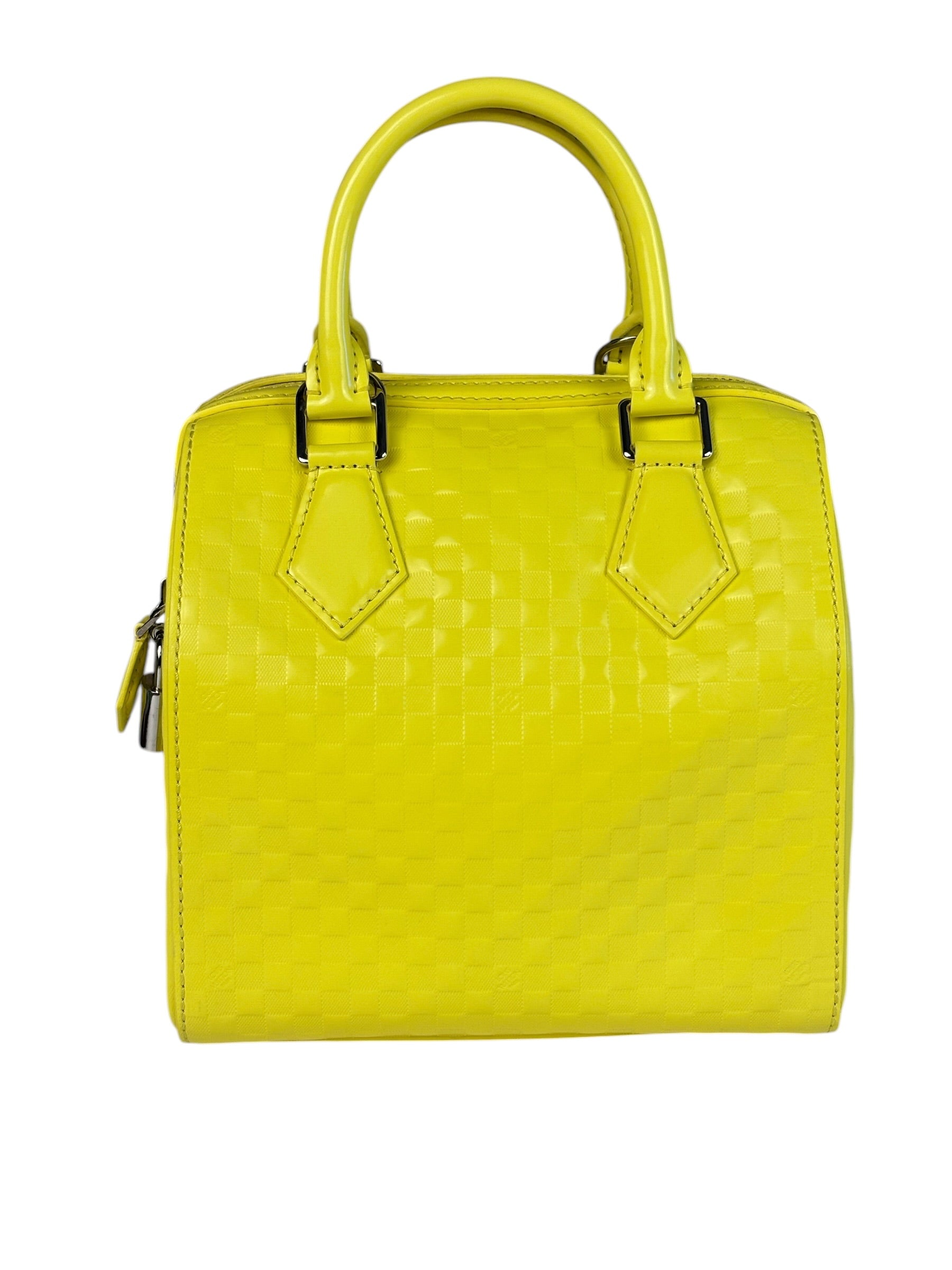 Louis Vuitton Yellow Damier Facette Cube Speedy 20