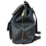 MCM Vintage Black Leather Studded Drawing Backpack