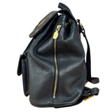 MCM Vintage Black Leather Studded Drawing Backpack