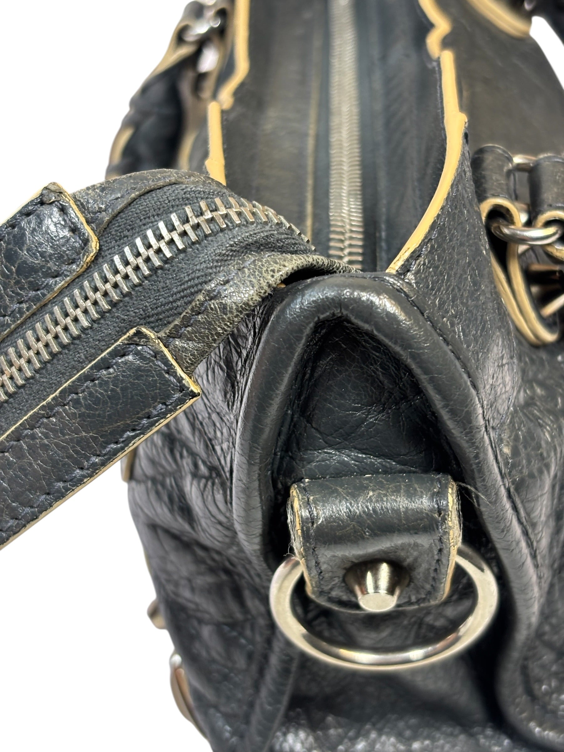 Balenciaga Charcoal Le City Small Two-Way Bag
