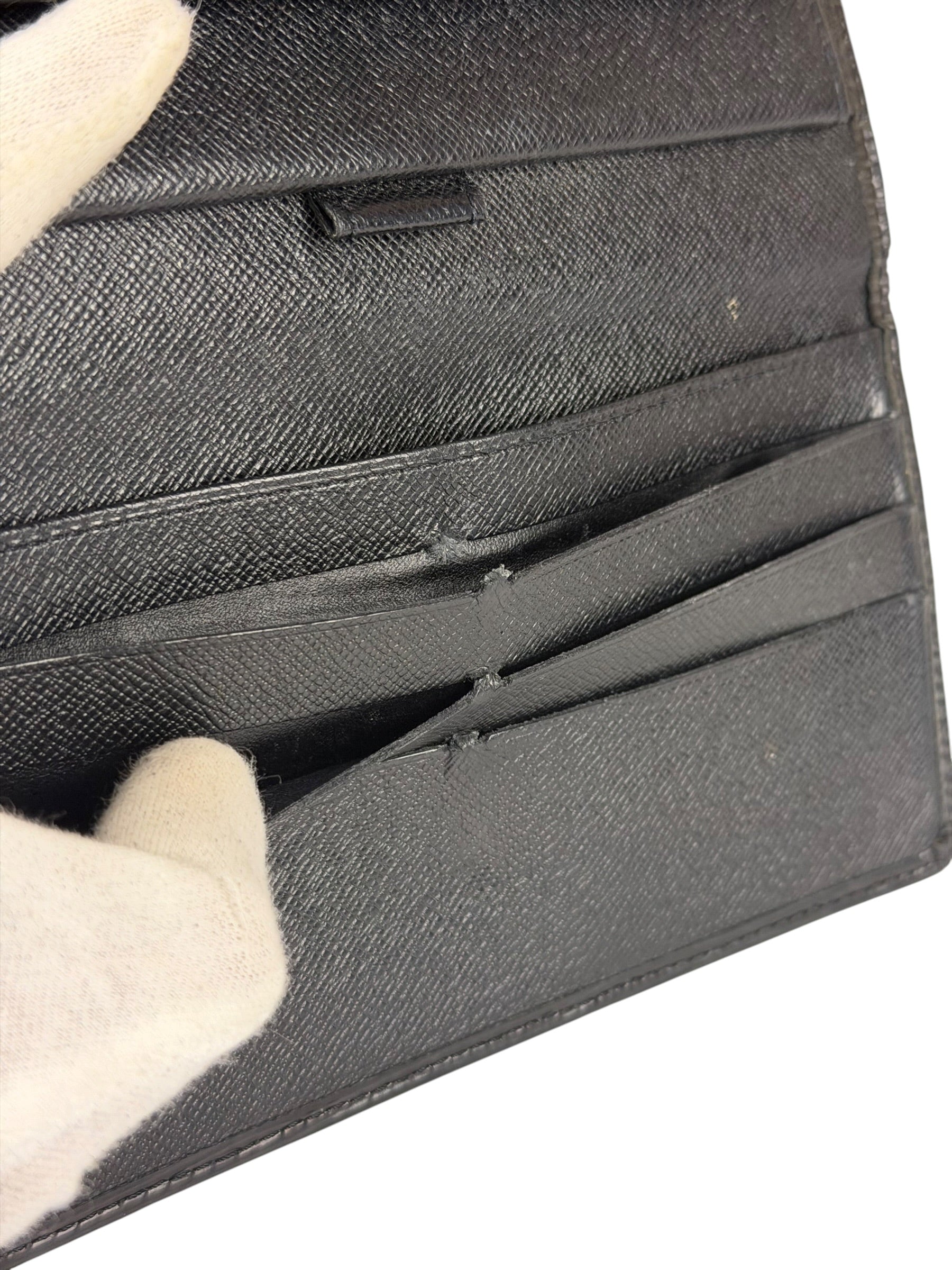Louis Vuitton Black Epi Leather Long Wallet
