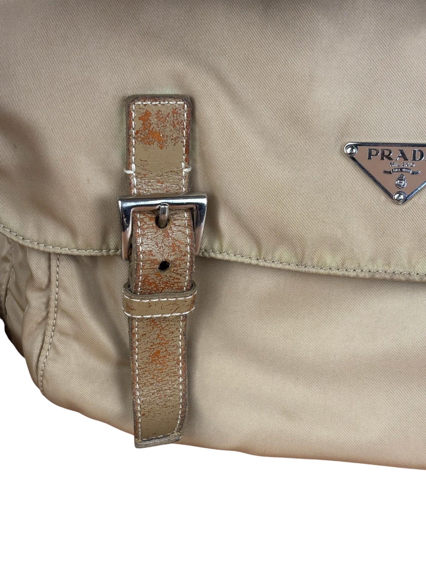 Prada Khaki Tessuto Nylon Messenger