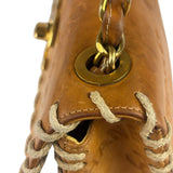 Chanel Brown Leather Western Embossed CC Flap Bag