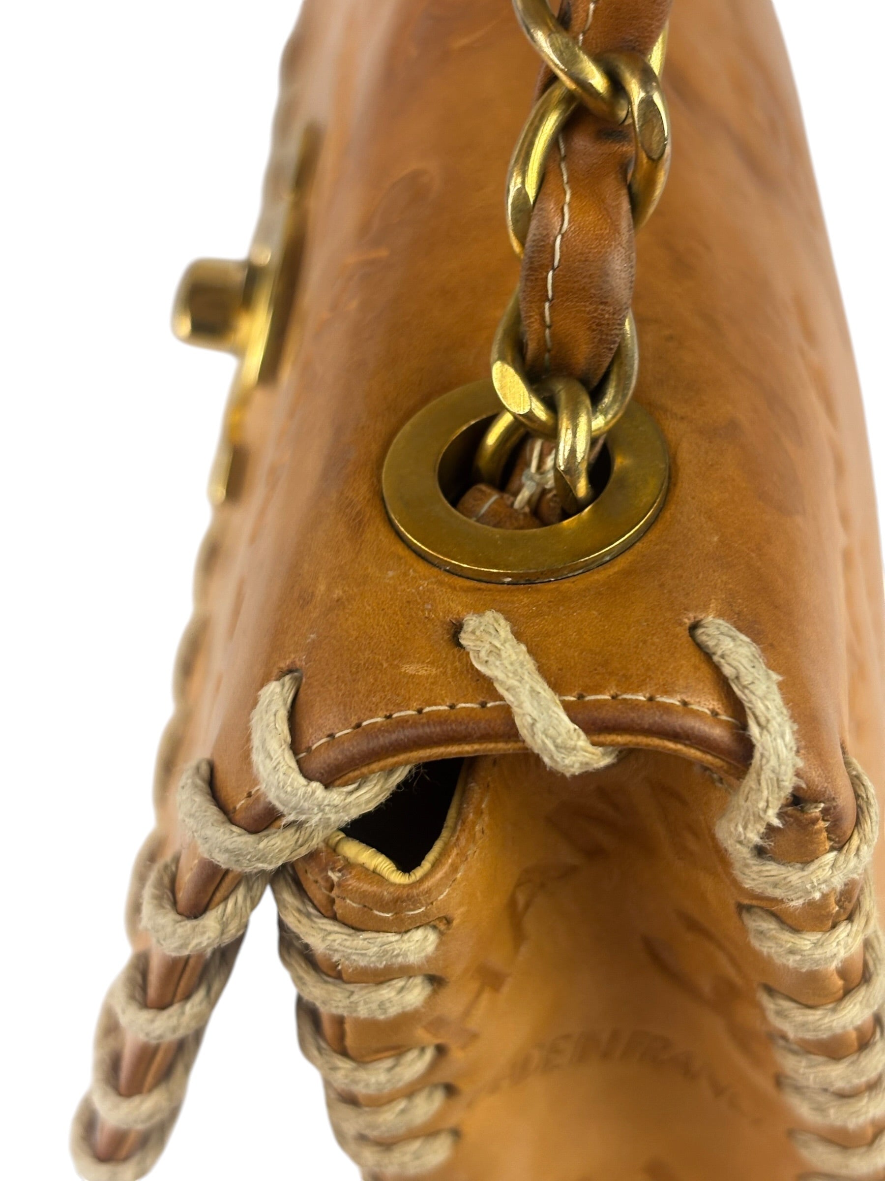 Chanel Brown Leather Western Embossed CC Flap Bag