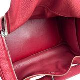 Hermes Lindy 34 Red/Fuchsia Clemence Leather Handbag 2014