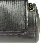 Chanel Black Leather Mademoiselle Accordion Flap Bag 2000
