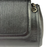 Chanel Black Leather Mademoiselle Accordion Flap Bag 2000