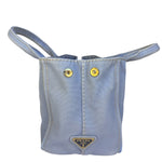 Prada Light Blue Canapa Canvas Two-Way Tote