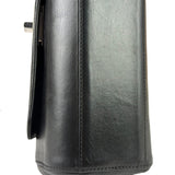 Chanel Black Leather Mademoiselle Accordion Flap Bag 2000