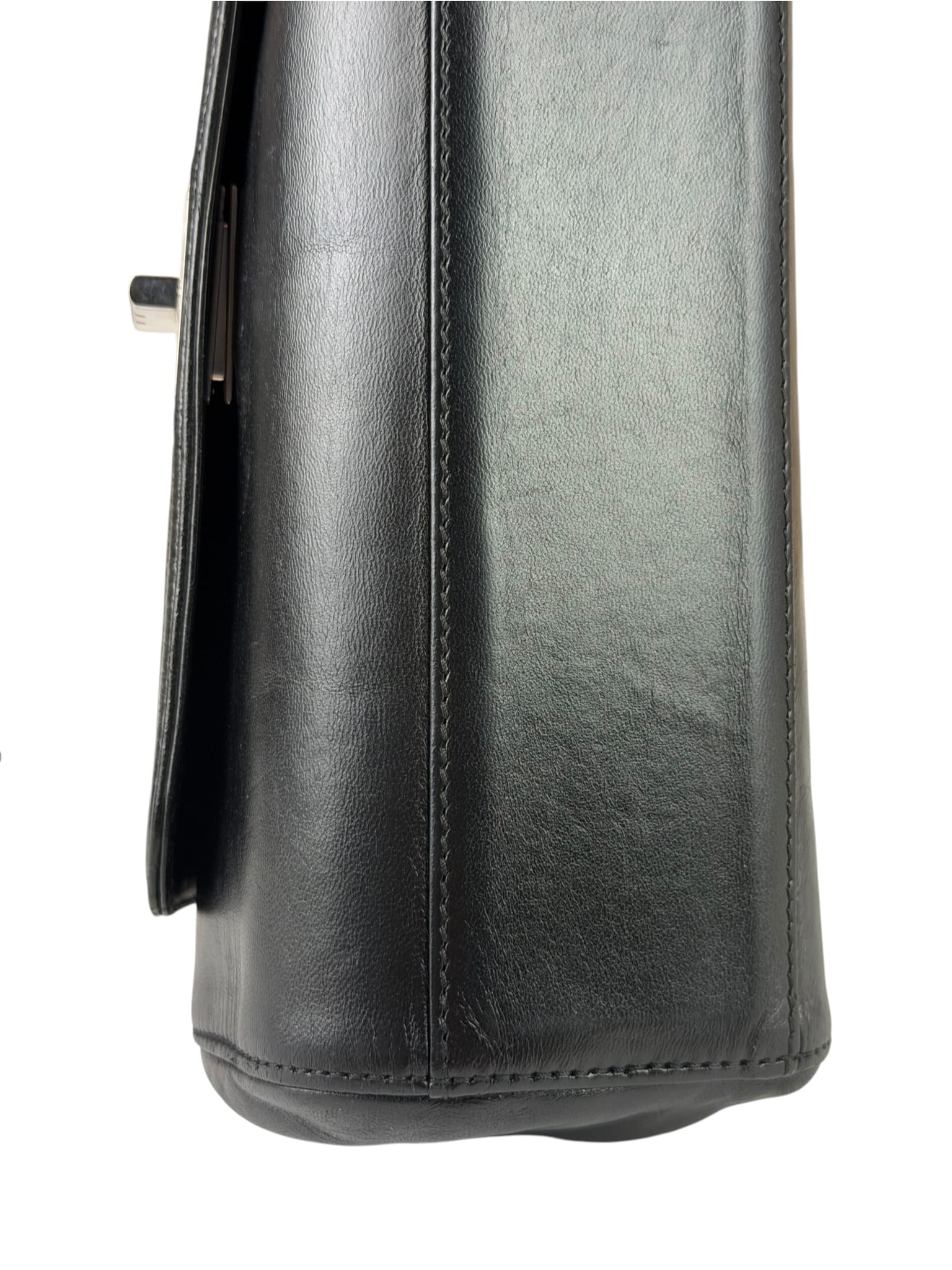 Chanel Black Leather Mademoiselle Accordion Flap Bag 2000