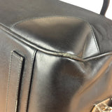 Prada Black Leather Tessuto Nylon Bowler Bag