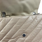 Balenciaga Beige Calfskin Crush Chain Bag