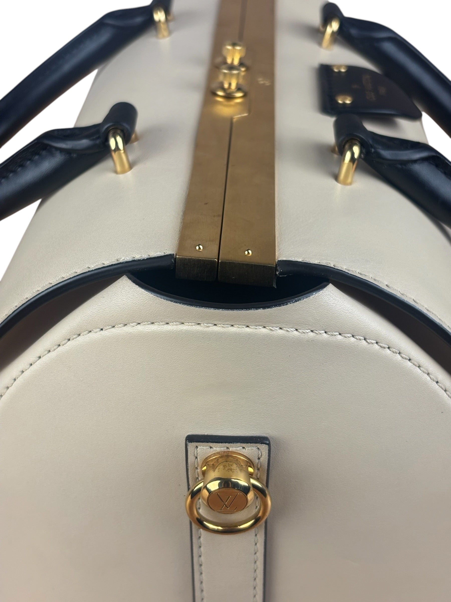 Louis Vuitton Ivory Cuir Orfevre leather Speedy Doctor 25