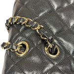 Chanel Black Quilted Caviar Jumbo Flap Bag 2021