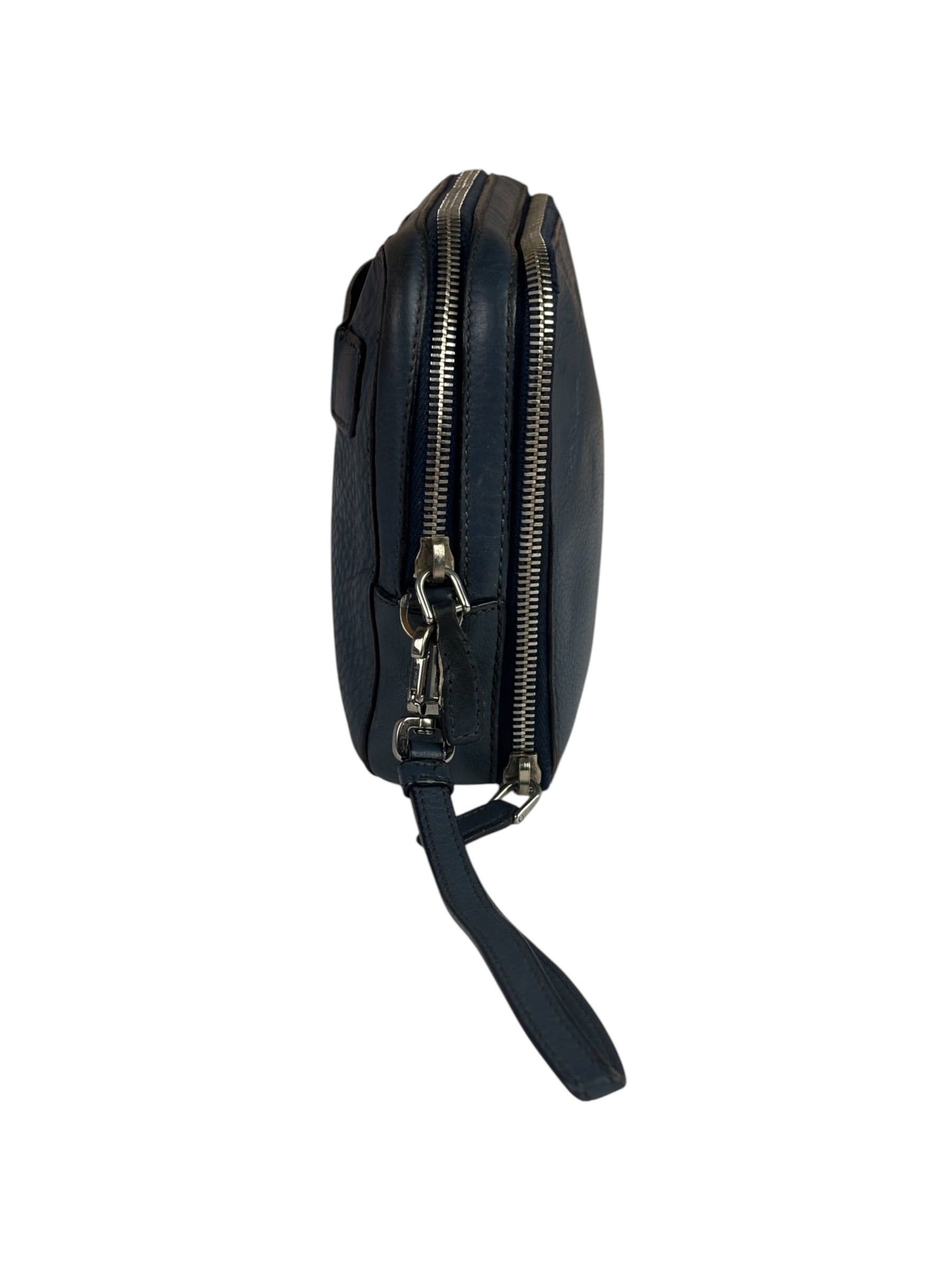 Prada Navy Blue Leather Camera Bag