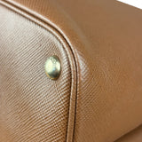 Prada Vintage Brown Leather Top Handle Bag