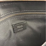 Fendi Black Leather Think Fendi Clutch