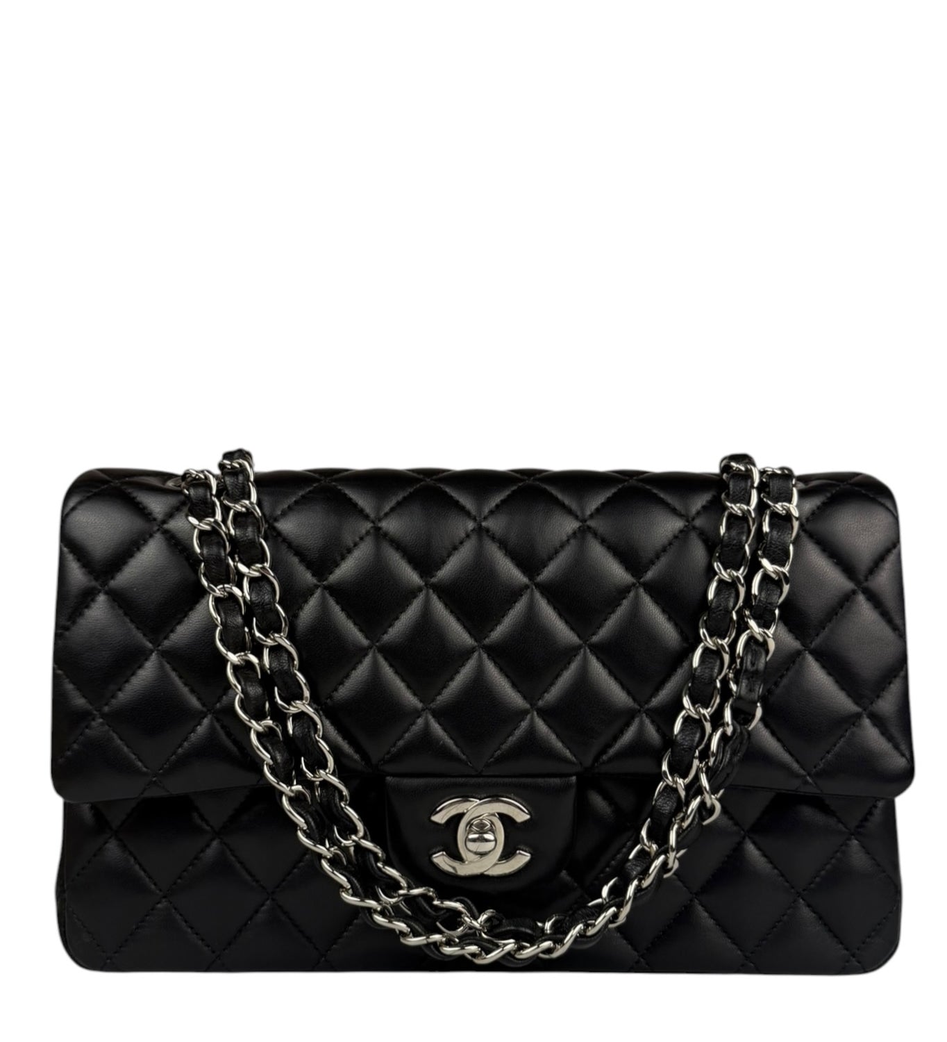 Chanel Black Quilted Leather Classic Medium Double Flap Bag 2017