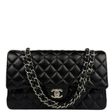 Chanel Black Quilted Leather Classic Medium Double Flap Bag 2017