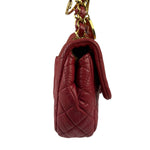 Chanel Red Quilted Leather Timeless Valentine Flap Bag 2009