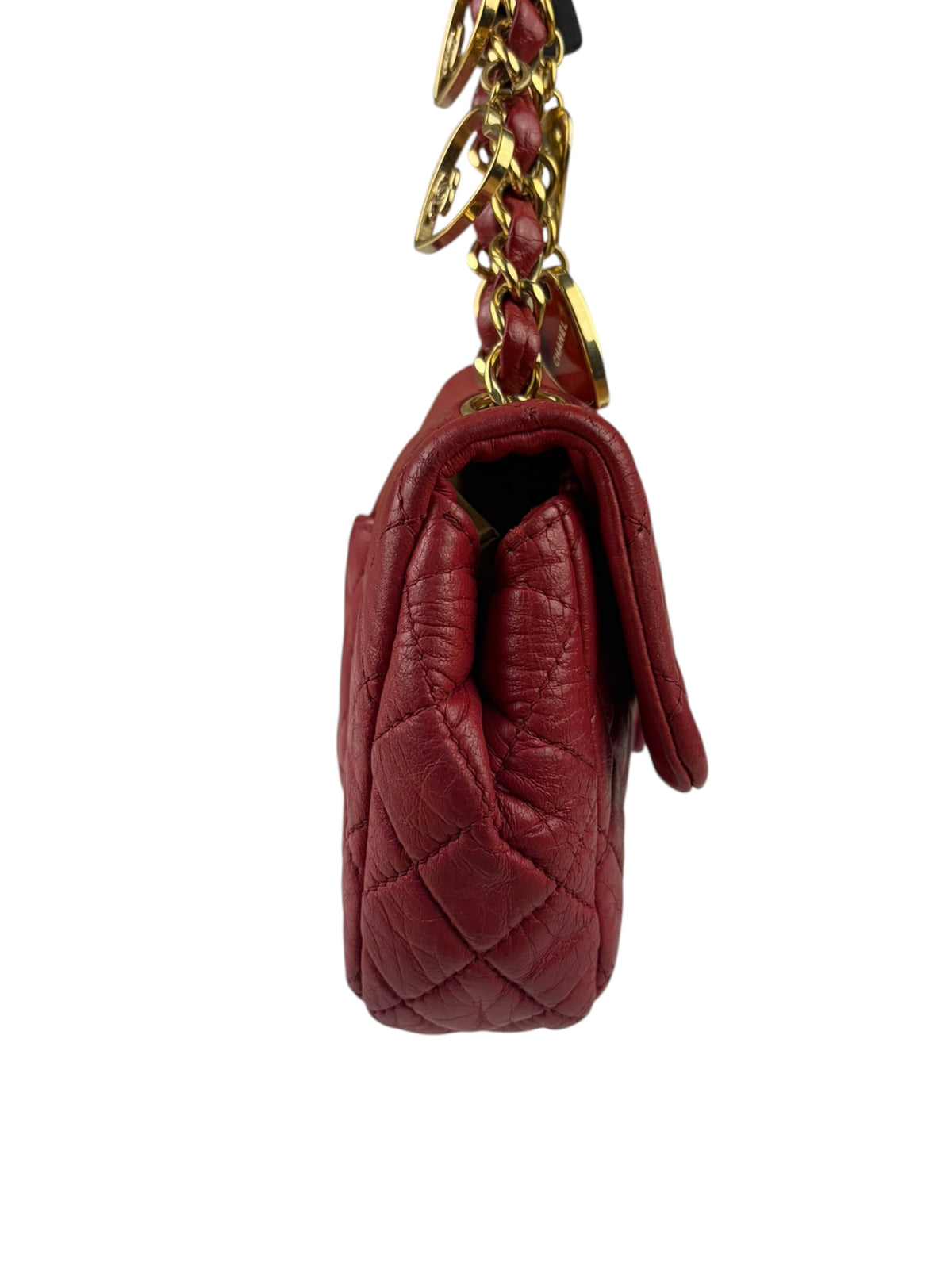Chanel Red Quilted Leather Timeless Valentine Flap Bag 2009