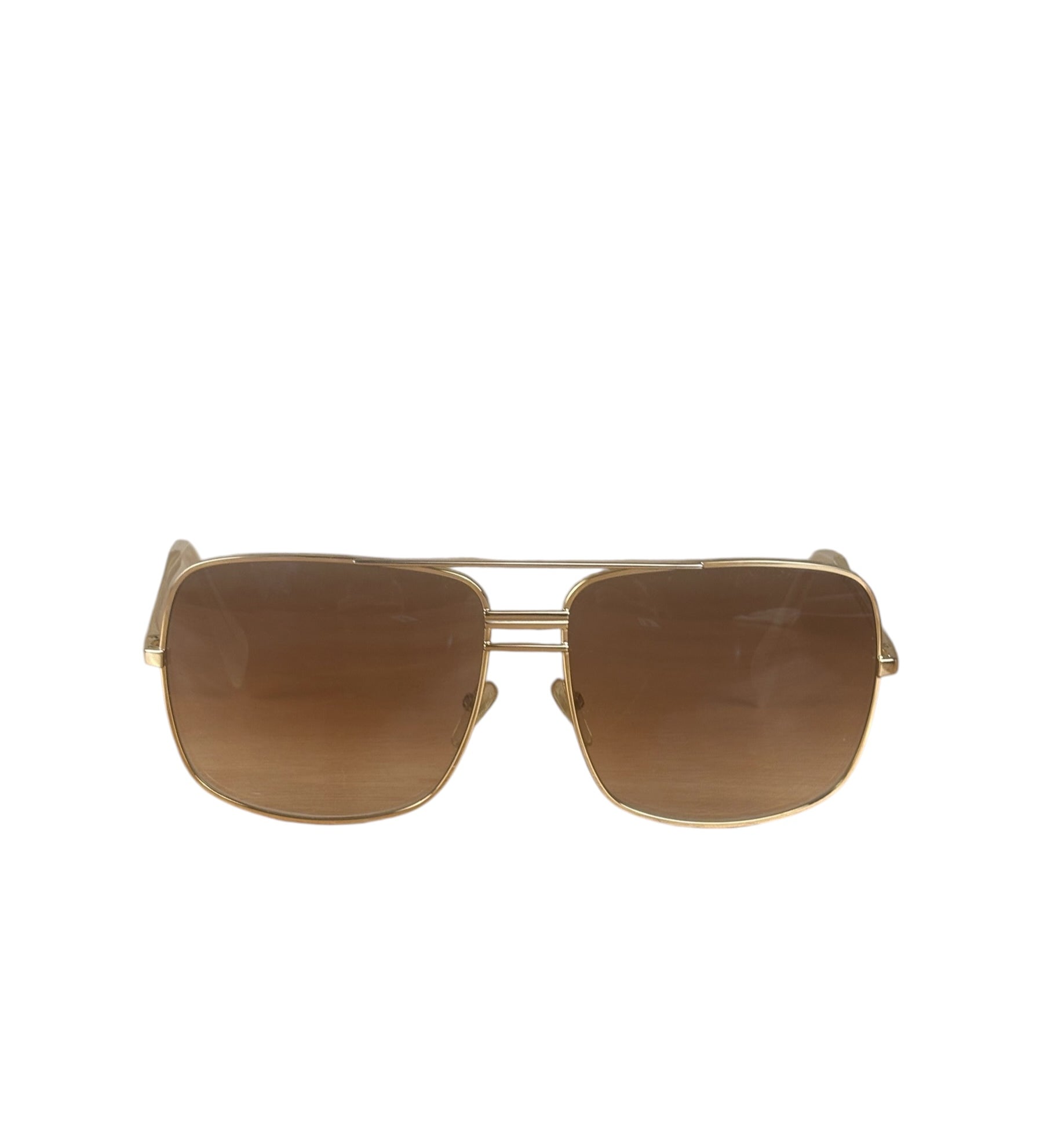 Celine Gold Tone Square Aviator Sunglasses CL41808/S